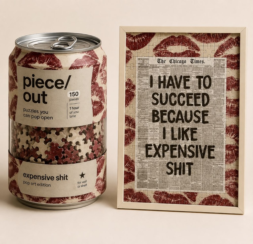 expensive shit puzzle can and framed art